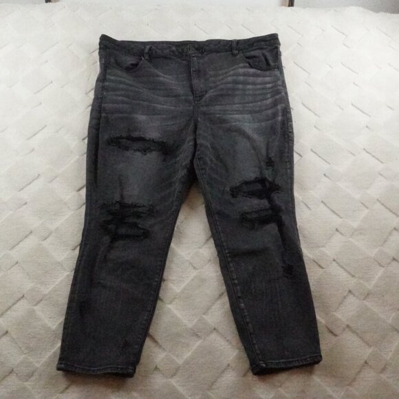 American Eagle Outfitters Super High Rise Jegging Jean Womens 24 Distressed - Picture 1 of 11